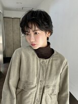 トリッカ 銀座(tricca)&nbsp;黒髪ショート／ニュアンスパーマ/前髪パーマ