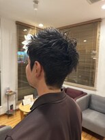 ココロヘアー 住吉店(Cocolo hair)&nbsp;爽やか黒髪短髪【スパイキーショート】アップバング