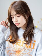 ネイビー 博多(NAVY) 博多/髪質改善/シルキーベージュ×シースルーバング×おくれ毛