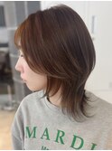 レイヤーカットハッシュカットミディアムレイヤーショートボブ