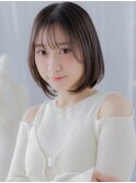前下がり切りっぱなし黒髪ブリーチなしミニボブレイヤー20代c8
