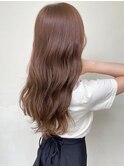 韓国巻きロングヘアーオータムブラウン/ニュアンスカラー