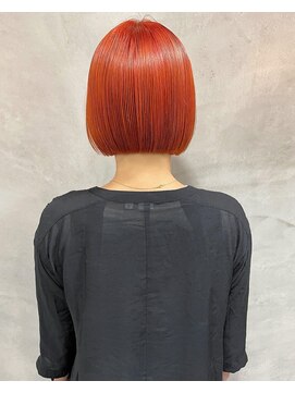 オムズ(OM's) ビビットオレンジボブ(お客様スタイル)
