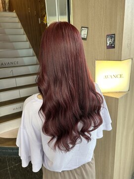 アヴァンス 天王寺店(AVANCE.) 【髪質改善】×【ローズレッド】