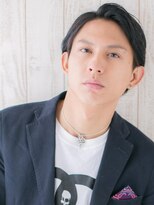 モッズヘアメン 札幌月寒店(mod's hair men)&nbsp;アッシュブラックで旬の七三分けウェットスタイルm札幌月寒