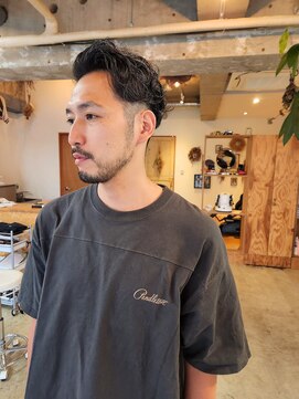 スタンド(STAND) サイドパート+パーマ