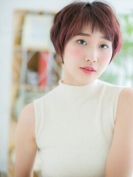 プリモア サロン ハナレ 綾瀬(primoA salon HANARE) 綾瀬/髪質改善/前髪パーマ×ベビーピンク♪ショートウルフh