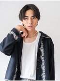 波巻きパーマスパイラルパーマセンターパート