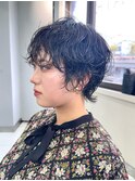 ショートパーマ/マッシュパーマ/メンズライク/ウルフカット