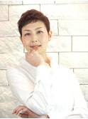 絶壁解消/ひし形/くびれ/斜めバング/60代50代40代/ミセスヘア