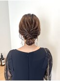 お呼ばれ大人シニヨンヘアセット