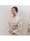 訪問着着付けとヘアセット