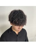 波巻きパーマ