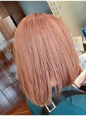 ピンクベージュ×ボブ【20代30代40代50代】