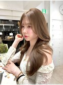 T112韓国ヘアーレイヤーカットダブルカラー透明感ブリーチなし