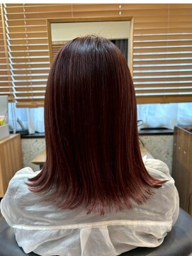 ヘアリゾート粋 トゥジュ 池袋東口店(tujuh) 外はねロング/ブラウンレッド