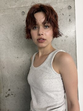 アンドスタイル(&style) ボブパーマ　オレンジカラー