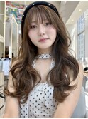 【MINX】顔周り似合わせカット＋デザインカラーベージュ_表参道