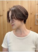 【oasisオグラ】センター分け丸みショートボブ