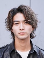 フィフス 天神大名(fifth)&nbsp;天神メンズパーマサーフカール波巻きパーマセンターパートウルフ