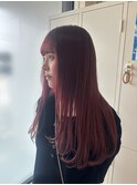 ブリーチなしwine red！