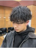 メンズマッシュ波巻きスパイラルパーマ