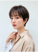 コンパクトショートカット丸みショートくびれショートボブ