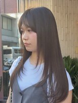 ヘアプレイスソル (HAIR PLACE SoL)&nbsp;ロングレイヤーカット/透明感グレージュ/顔まわりカット