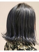 アポロビューティーリゾート(APOLLO BEAUTY RESORT)&nbsp;切りっぱなしボブ×ダークブルーアッシュ