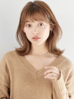 フォンズ(FONS)&nbsp;オルチャンヘア 韓国ヘア×ミルクティーベージュ エアリーミディ