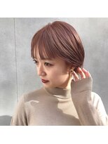 アリーズ シブヤ(ALLYS shibuya) 刈り上げ女子 ショコラピンク 美シルエット 束感ショート