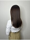 チョコベージュ×地毛風ストレート