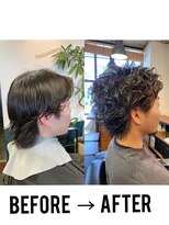 ヴァンガードマン 早稲田(vanguardman)&nbsp;逆巻きパーマ