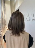 くびレイヤー×ハイライト艶カラー 髪質改善トリートメント