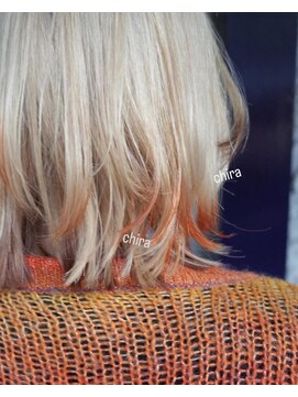 ピープル(people) レイヤーカットブリーチデザインカラー