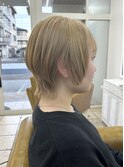 金髪ベリーショート【山口市美容室】【山口市ハイトーン】