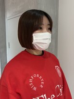 ヨーク(YOKE)&nbsp;【YOKE】髪質改善切りっぱなしボブ縮毛矯正顎ラインボブ