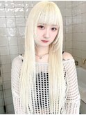 ブロンド/ロング/エクステ/エクステンション/10代/20代