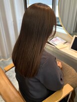 カノエ 福岡香椎店(canoe)&nbsp;オリーブベージュ 透明感カラー 顔周りカット ストレートロング