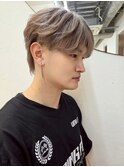 メンズマッシュウルフラベンダーベージュ
