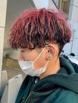 ジーニー 新百合ヶ丘(Genie)&nbsp;ダークアッシュニュアンスパーマ韓国マッシュベリーショート