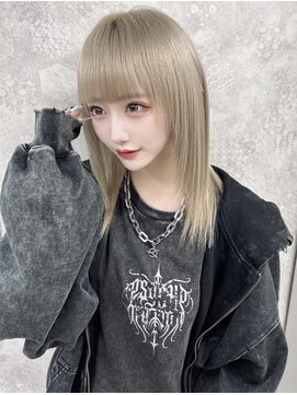 ティアム 渋谷店(Tiam shibuya) ピンクカラー/メロウベージュ/レイヤーカット/顔周りレイヤー