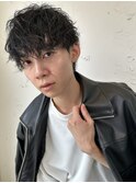 刈り上げツーブロック束感ショートメンズヘア