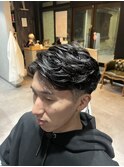 MEN’S HAIR/サーフカール/刈り上げセンターパート/柏