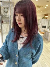 タブー(TABOO) ハッシュカット/ハイレイヤー/ボルドーカラー