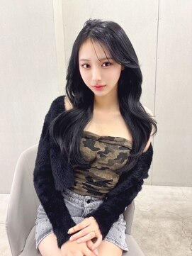 ジーナ 名駅(XENA.) 《haru》ブルーブラック/2wayバング/ロングレイヤー/