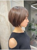 丸みショートボブ/レイヤー/20代30代40代50代/前髪/池袋