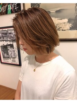 ヘアーサロン オンリーホープ(HAIR SALON ONLY HOPE) ONLY-HOPE【スズキリュウタ】　ベージュインナーカラー