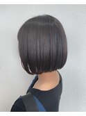 ナチュラルボブ切りっぱなしボブミニボブ前髪あり20代30代韓国