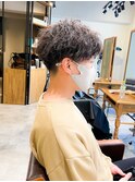 マッシュ×フェード刈り上げ×スパイラルパーマ